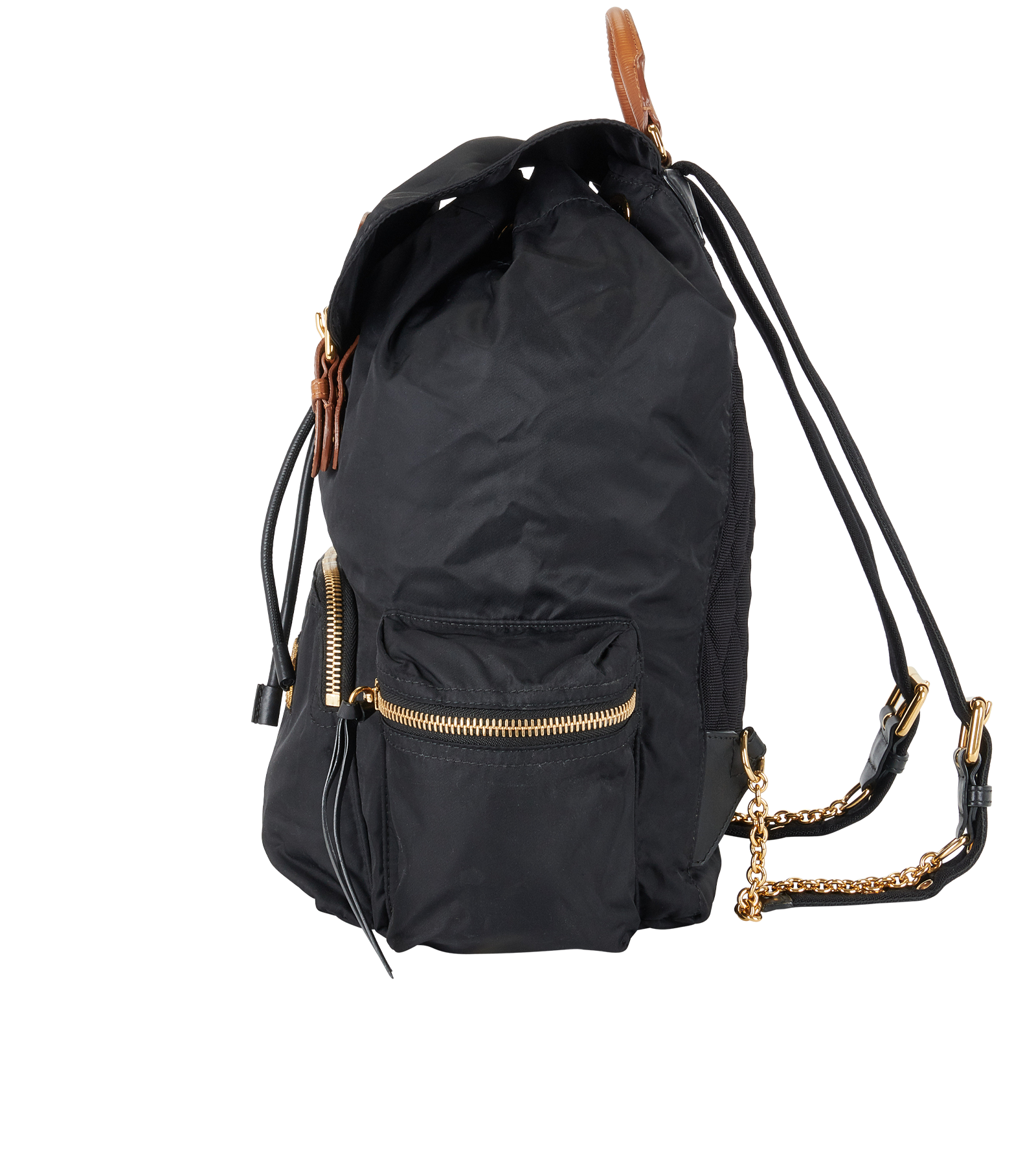 The Rucksack, &pound;250, Handbags, Black/Brown, Nylon, Bottom view